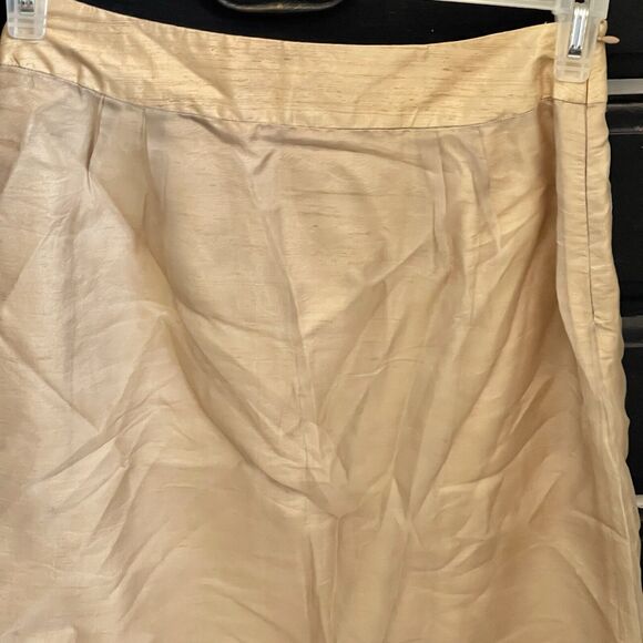 Silk Box Womens Skirt Size 4 Embroidered 100% Silk Midi Button Floral Zipper - Picture 7 of 16